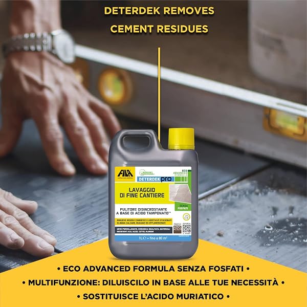 Fila Surface Care Solutions DETERDEK Pro Disincrostante Acido Tamponato Per Pavimenti Che Elimina I Residui, 1 Litro - 5