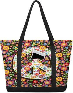 Bolsa de mão artística Hinoki de lona feminina compras casual bolsa de ombro leve bolsa de viagem de praia bolsa de trabalho de escritório feminina professora enfermeira bolsa diária, Multicor, One Size
