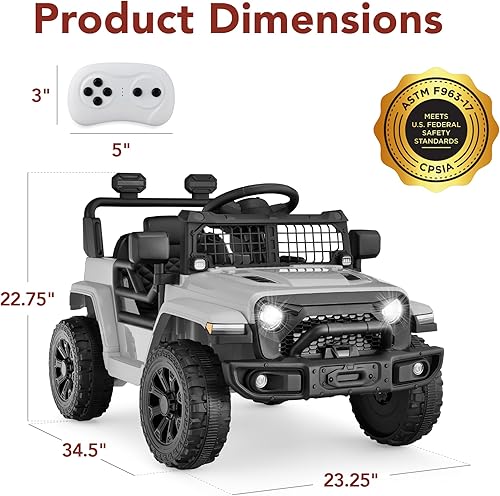 Miniatura 37 de Best Choice Products Juguete de paseo para niños de 6 V, mini camión, auto de juego eléctrico con control remoto para padres, suspensión de 4