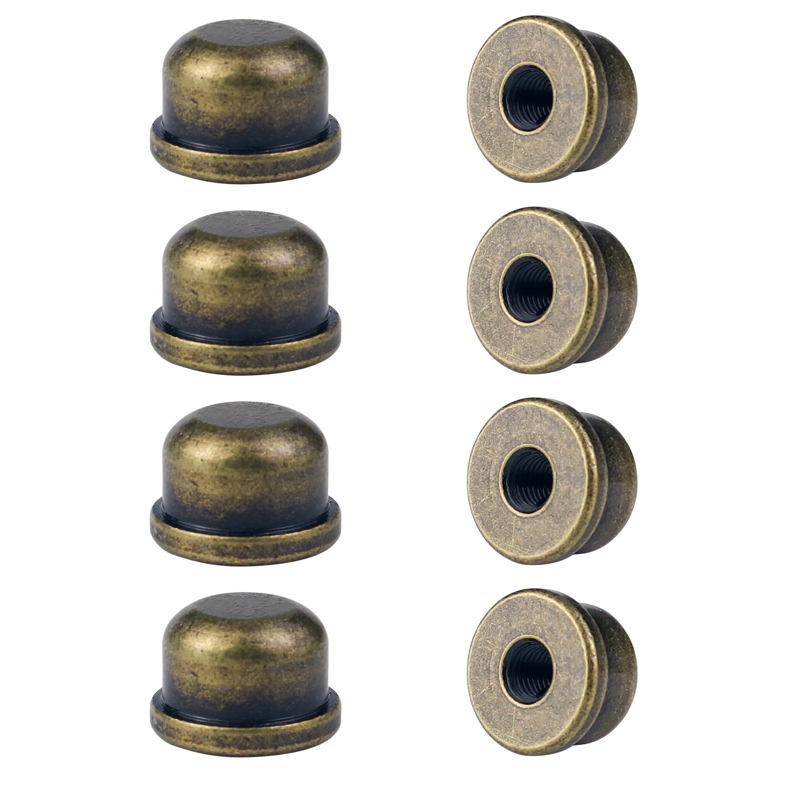 8 PCS 1/4-27 Lamp Finials, Lamp Shade Screw Cap for Lamp Shade Bracket Harp Top, Lamp Finial Knob Lamp Shade Screw Cap Lamp Fittings (1/2 Inch Tall, Retro)