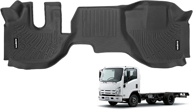 Naibeve Floor Mats for 2016-2024 Isuzu N-Series -All Weather Custom Fit for Isuzu NPR/NQR/NRR Floor Mats Interior Accessories