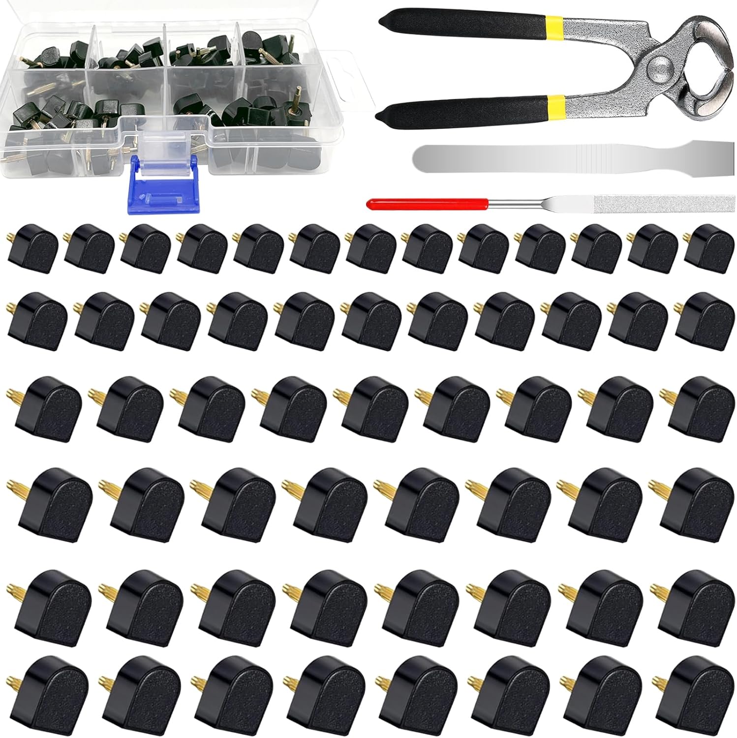 75Pcs High Heel Replacement Tips Assortment Set with Repair Tools,