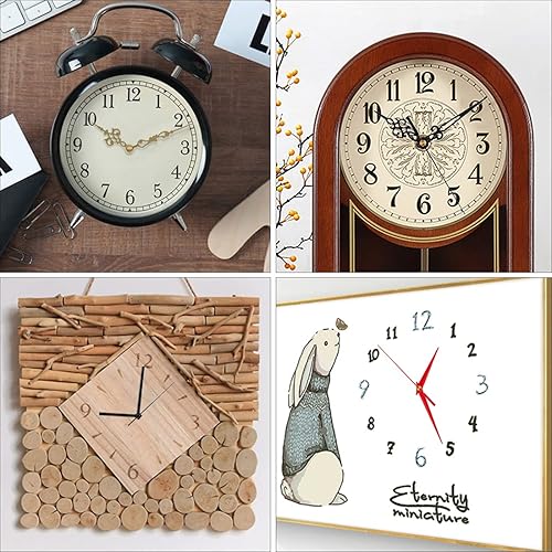 Miniatura 5 de EMOON Kit de repuesto de mecanismo de reloj de 4 piezas con 8 manecillas de reloj, kit de motor de reloj de barrido silencioso, funciona con pilas