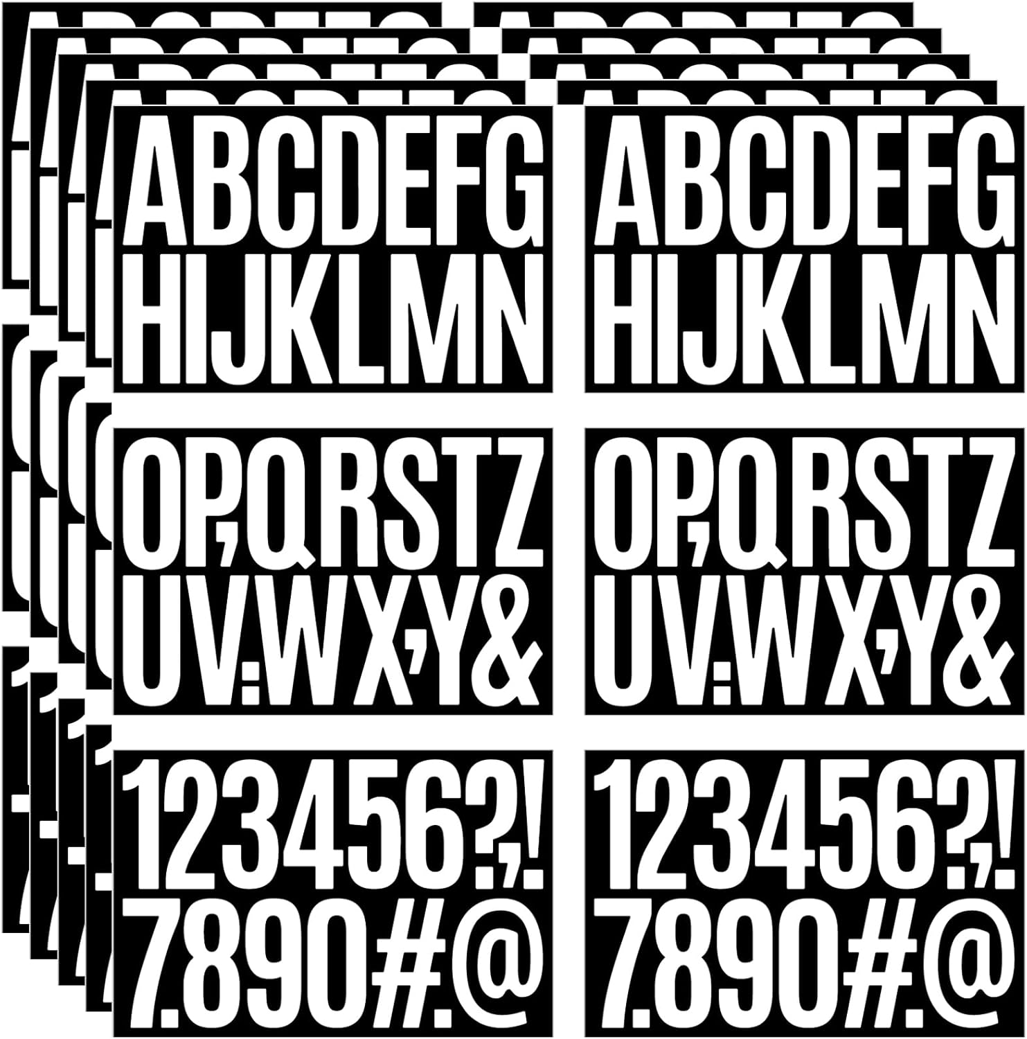 480 Pcs Waterproof 3" Vinyl Alphabet & Number Stickers - Self-Adhesive for Mailboxes, Windows, Doors, Signs, Vehicles & More, White