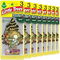 Vista 28 de Little Trees - Ambientador de árbol colgante que proporciona un aroma de larga duración para tu hogar o tu auto. Aroma Black Ice, 24