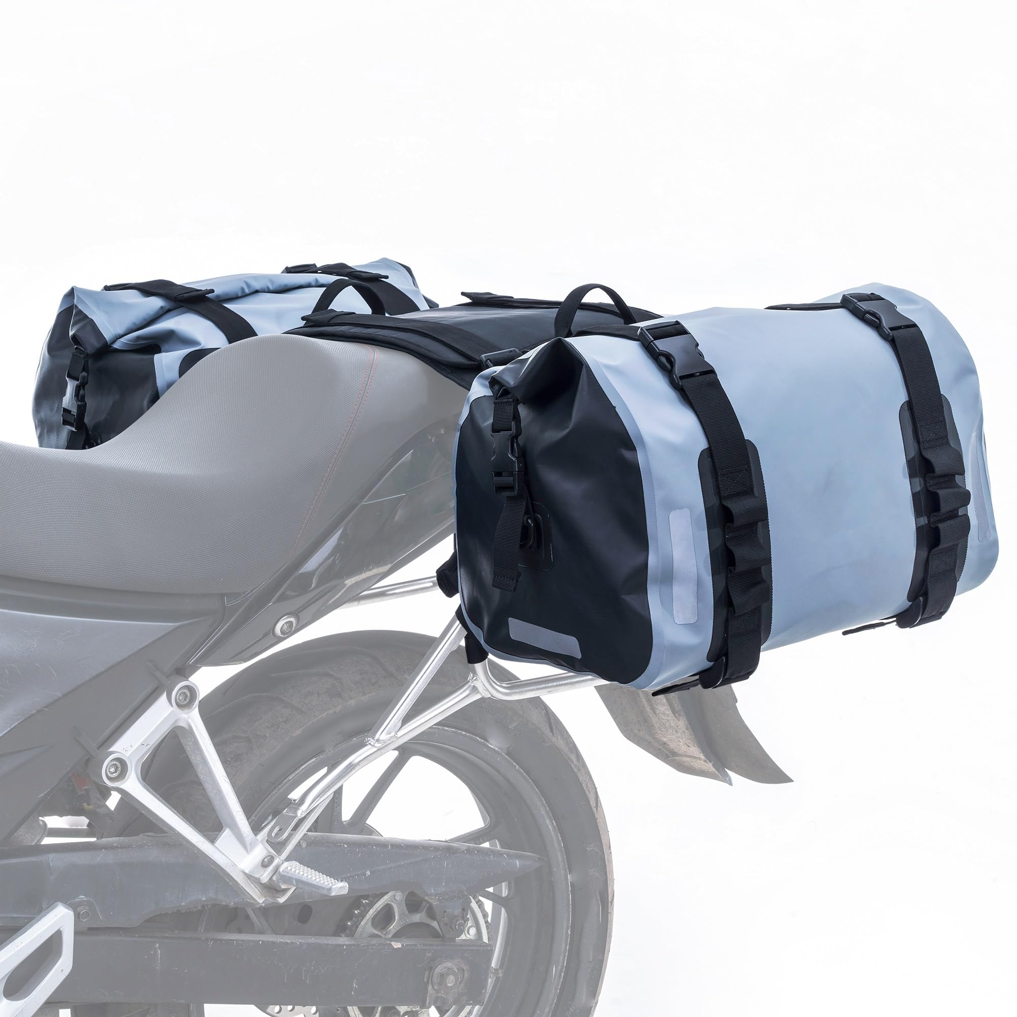 Borsa multifunzionale Accessori Moto Borse Laterali Impermeabili Da Viaggio Borsa Coda(Grey)