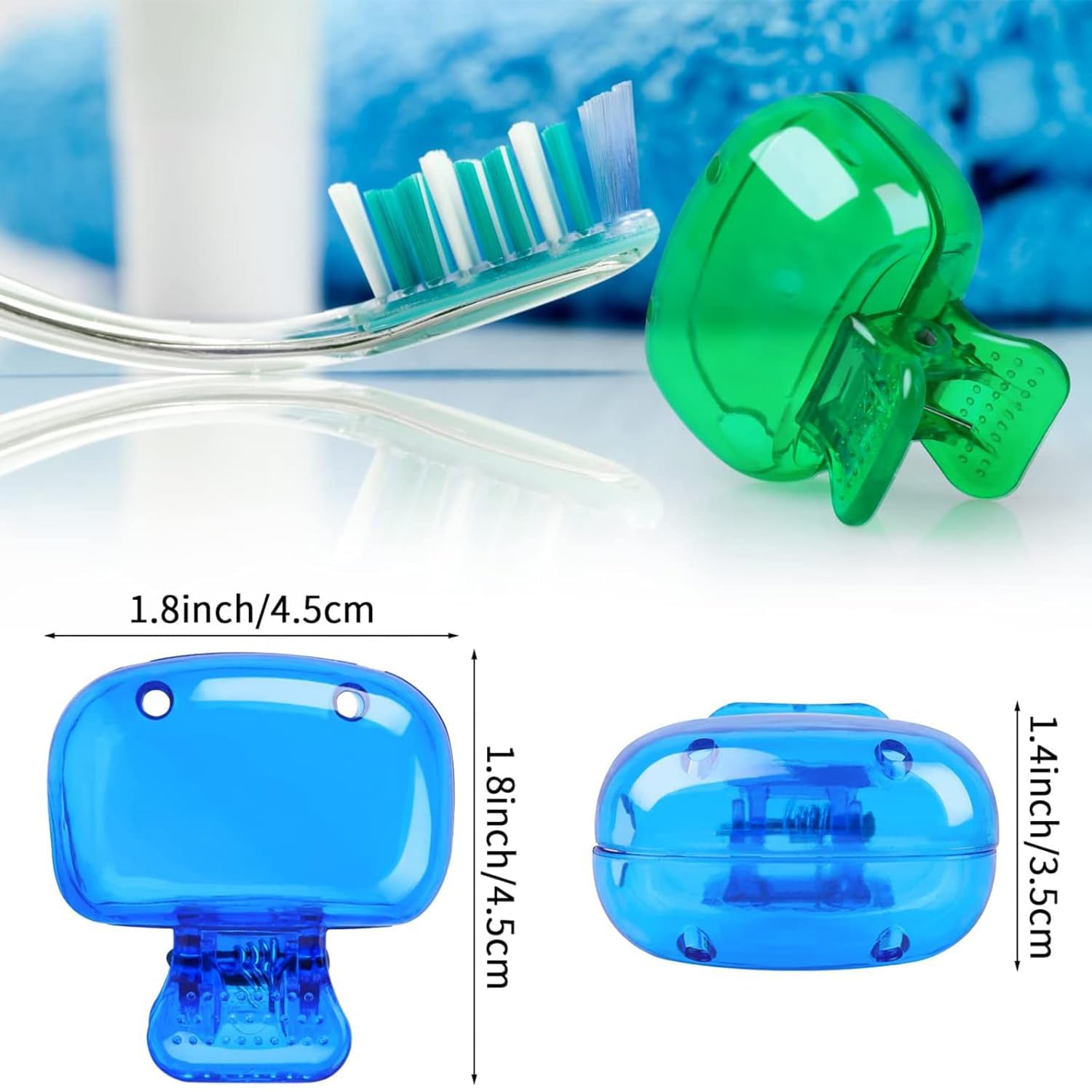 Netora 6 Pcs Toothbrush Covers Clip-On Toothbrush Protector Caps Brush Head Cover for Manual & Electric Toothbrush Portable Travel Toothbrush Guard - Multicolor 1