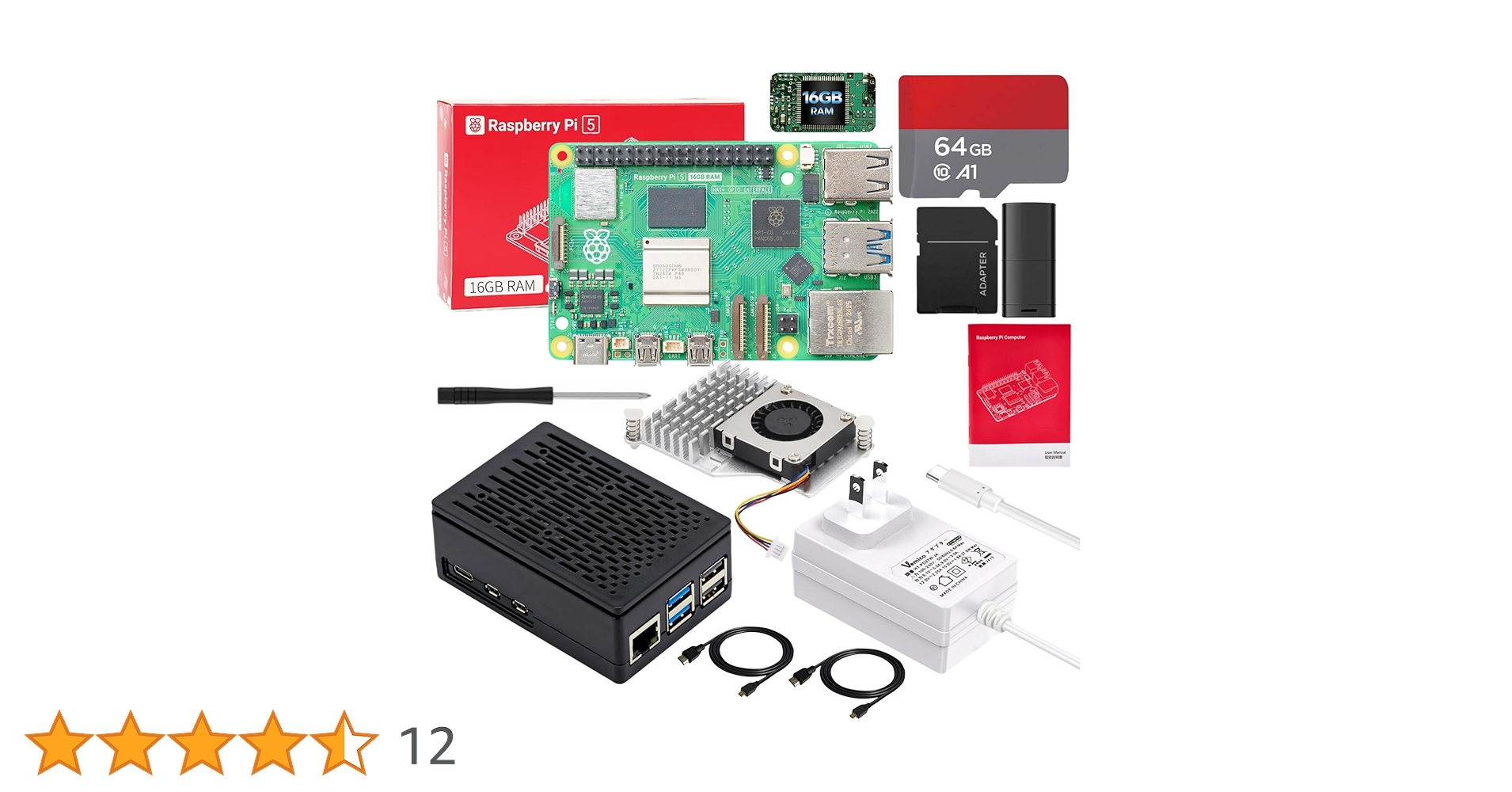 Amazon.co.jp: Vesonn Raspberry Pi5 16GB Starter Kit 技適を