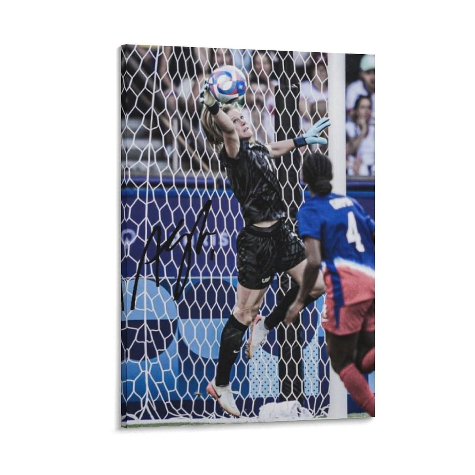 FCOIN Alyssa Naeher Canvas Poster Canvas Poster Wall Art Picture Prints Hanging Photo Decor Home Posters Artworks 16x24inch(40x60cm)
