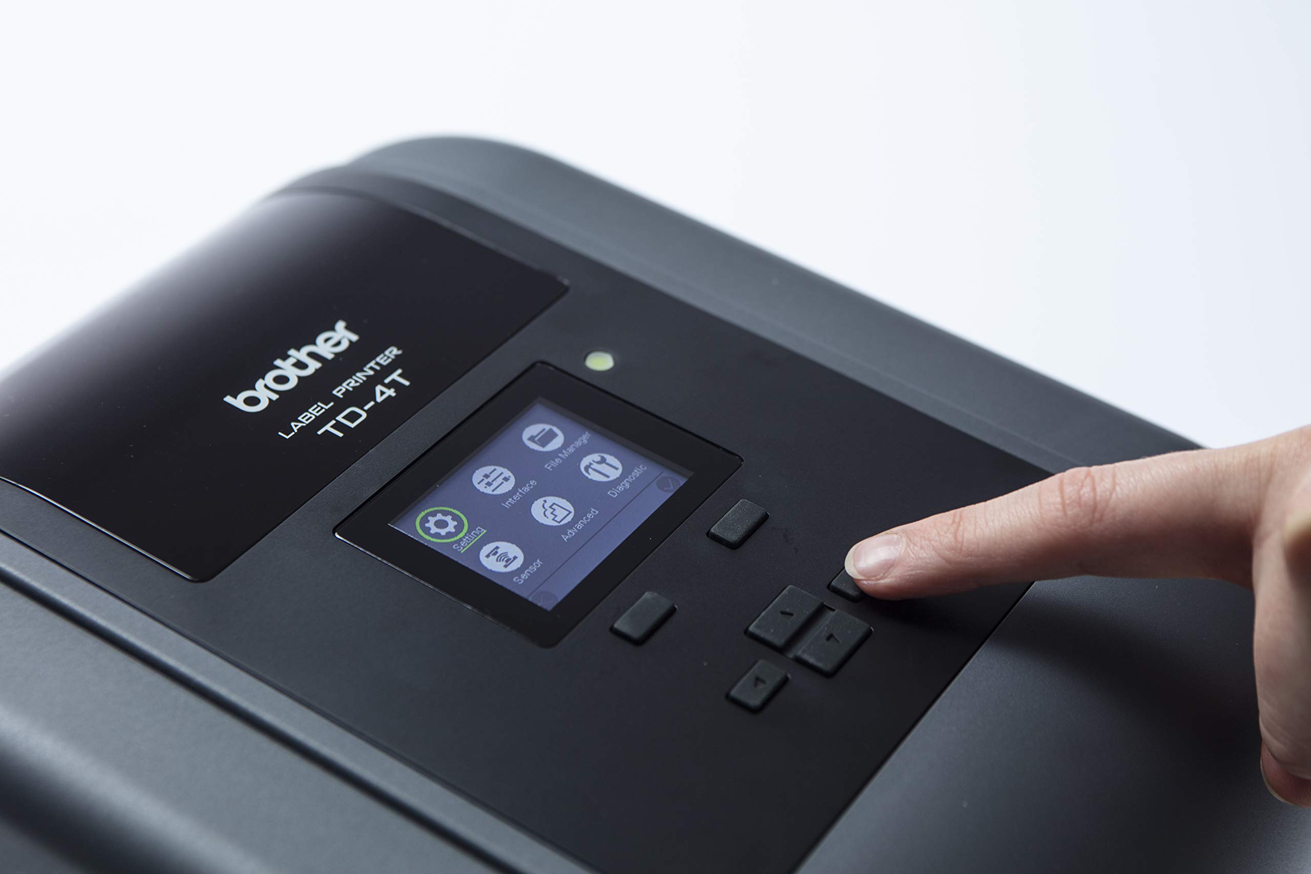 Brother TD-4650TNWB Stampante desktop professionale per etichette da 4" con tecnologia di stampa a trasferimento termico e termica diretta