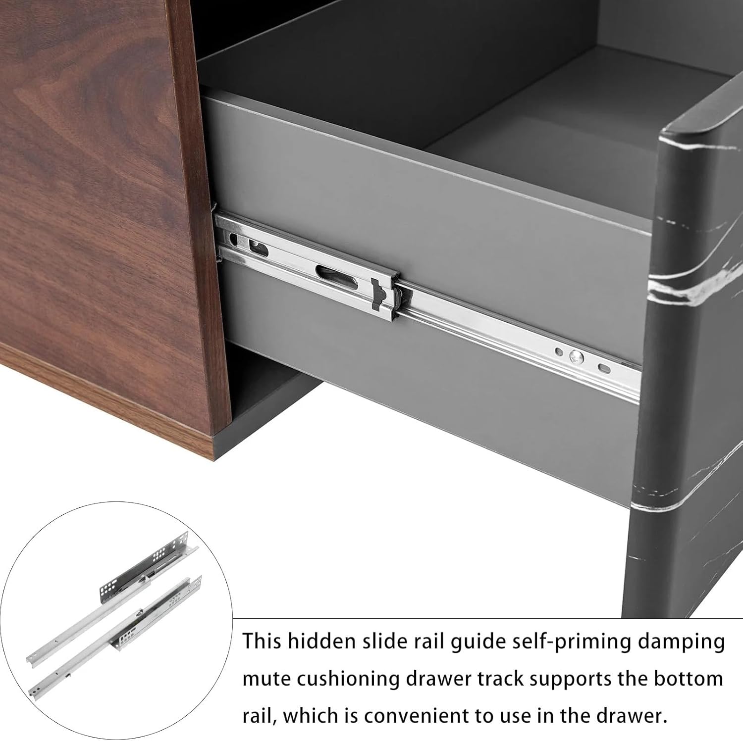 Drawer Slides Slide Steel Stainless Heavy Bottomsupport Track Runners Closet Rail Chute