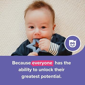 TalkTools Sensory Teeny Teether Star - Alternative to Thumb Sucking and Pacifiers, Enhances Oral Motor Awareness, Perfect for Children with Sensory Needs, Oral Development Aids (Ocean)