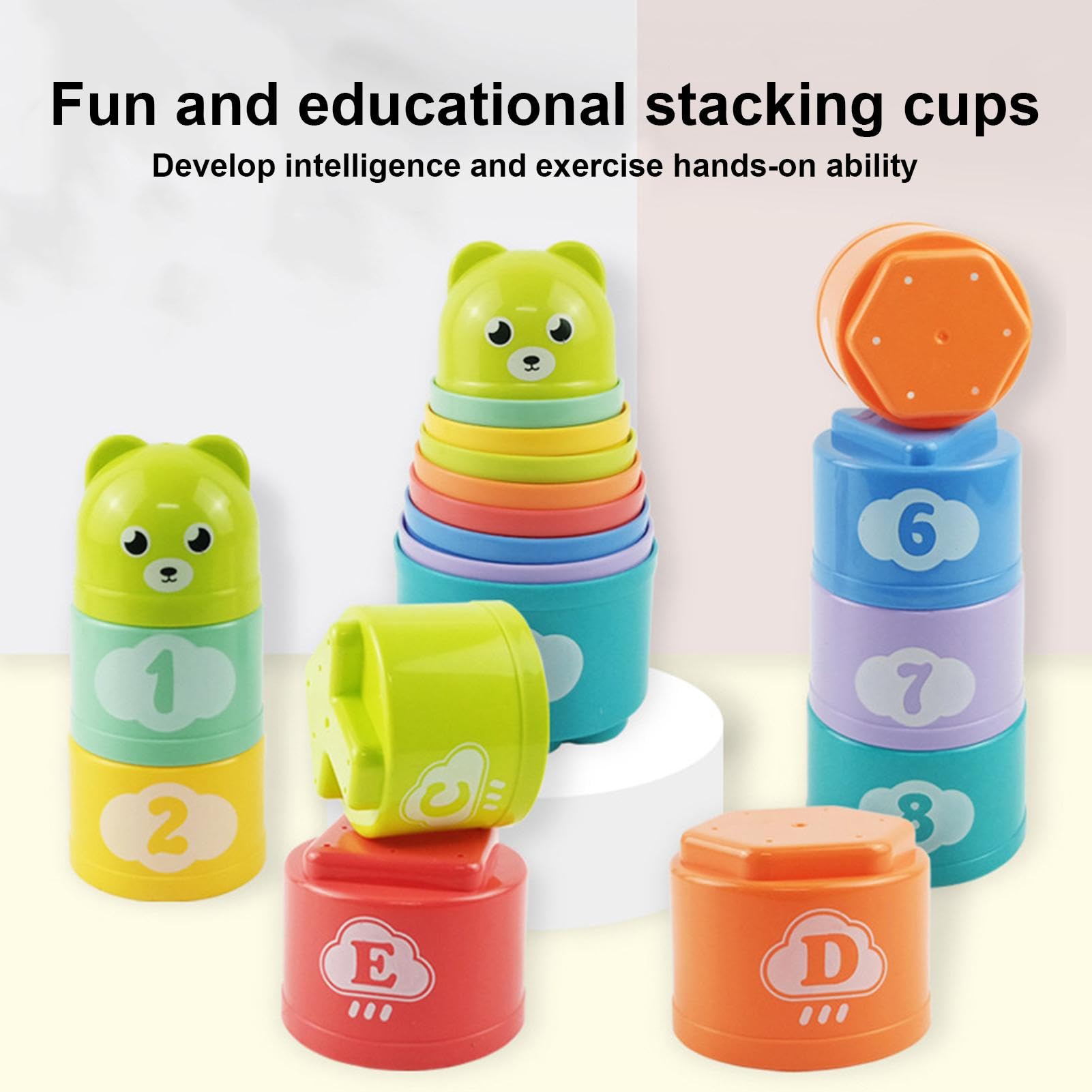 Jeu De Tasses Empilables – 20,5x14,5x7,5 Cm – 400 G – éducatif Et Portable – Pour Famille Et Voyages