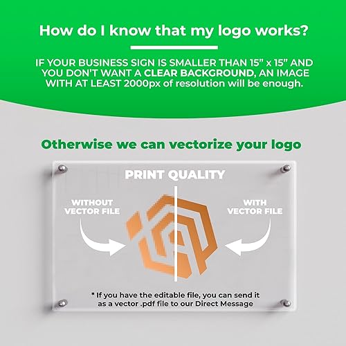 Miniatura 6 de EGD Letrero de aluminio flotante personalizado ACM para tienda o recepción Oficina I Tornillos de separación incluidos para soporte de canto, luces