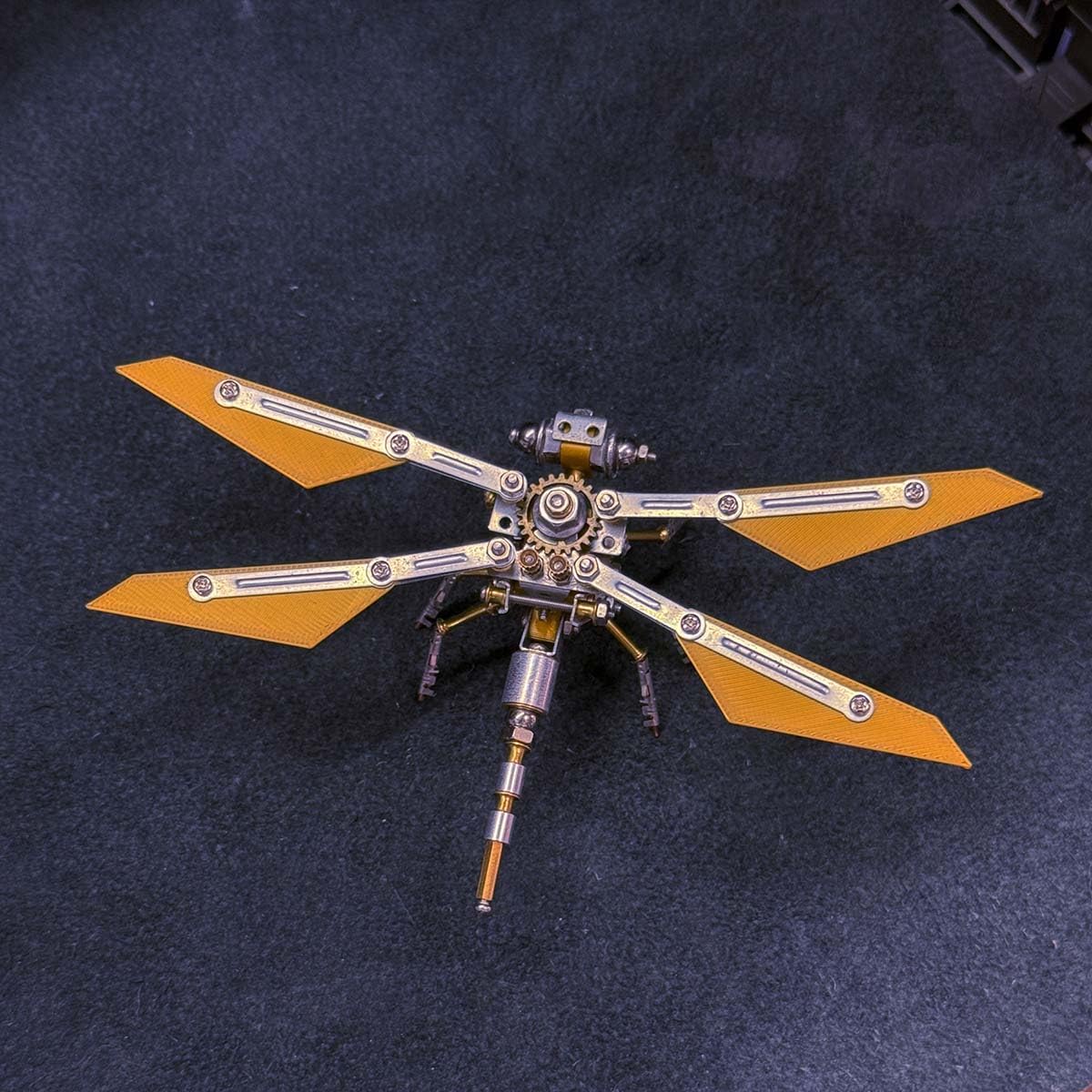 3D Metal Puzzle Model, Steampunk Dragonfly Mechanical 3D Metal Insect Jigsaw Puzzles Assembly Kits, Home Decor Display Xmas Gifts for Adults and Teens (126 PCS)