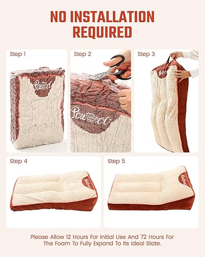 Miniatura 6 de Cama para perros XL para jaula tapete ortopédico de espuma grande y cómoda cama plana para mascotas con funda extraíble lavable, adecuada para