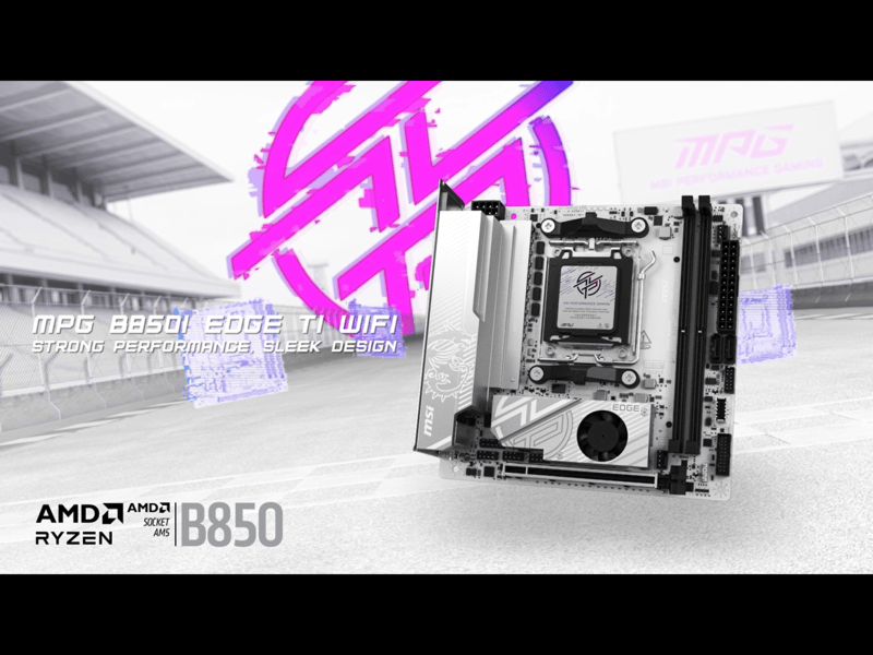 Amazon.com: MSI MPG B850I Edge TI WiFi Motherboard, Mini-ITX, ATX
