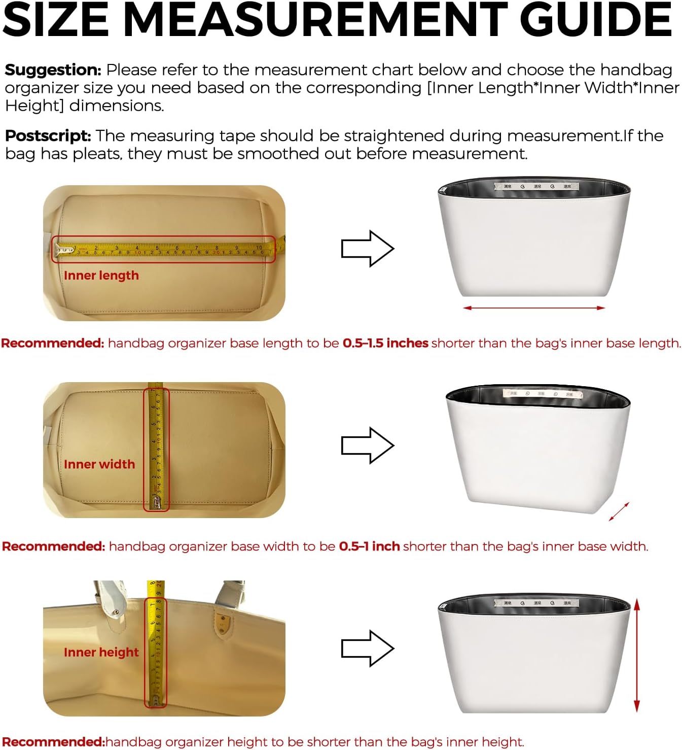 GIVLEFLY Purse Organizer Insert Fit for Le Pliage Original Medium Top Handle Bag, Organizer Insert with Cup Holder, Light Weight Purse Liner (Gray Lining, Medium) - Image 4