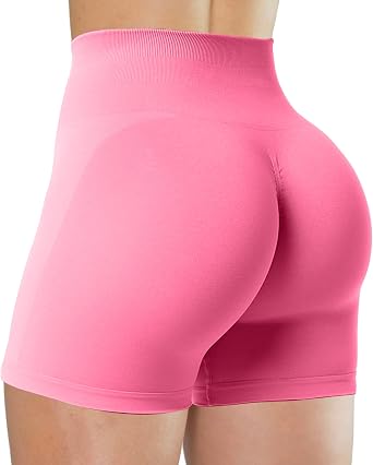 Unthewe Workout Butt Lifting Shorts for Women High Waisted Seamless Gym Yoga Booty Shorts