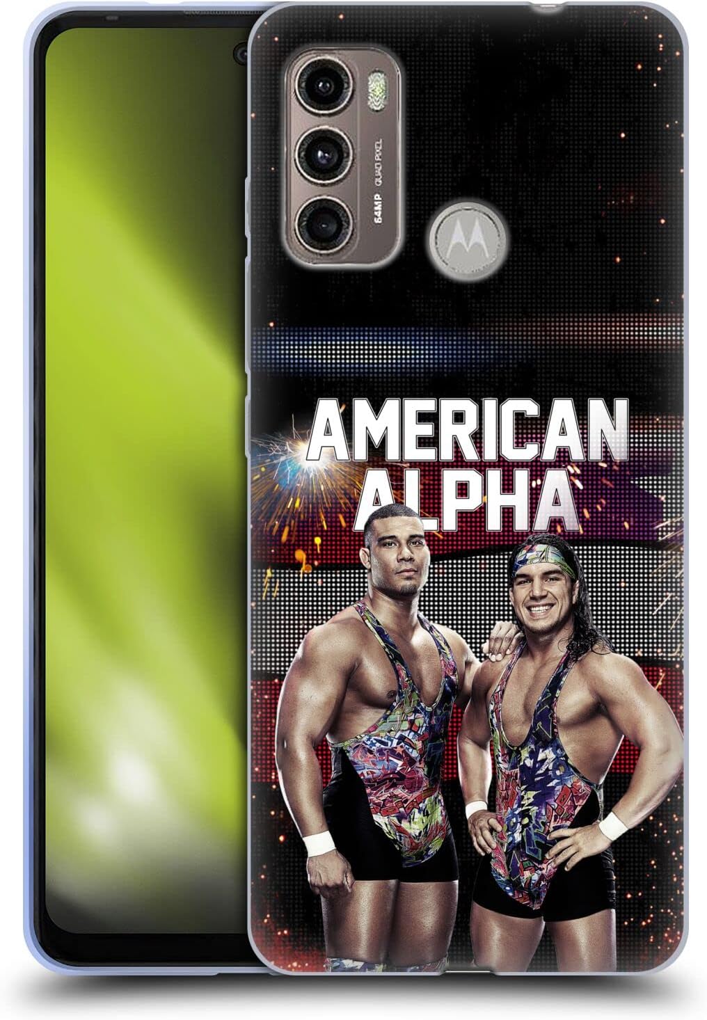 Head Case DesignsOfficially Licensed WWE LED Image American Alpha Soft Gel Case Compatible With Moto G60 / Moto G40 Fusion