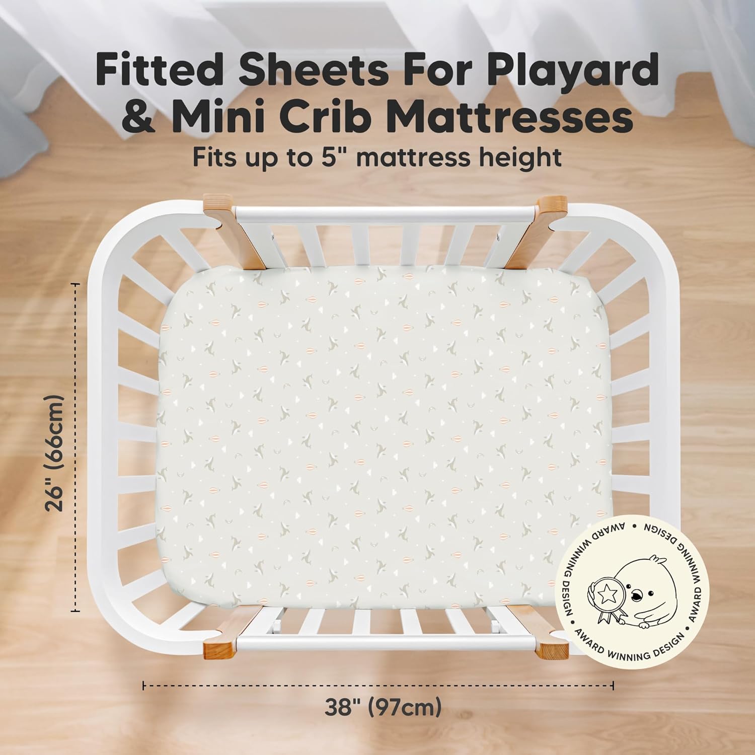 Keababies Pack and Play Sheets Fitted, 2-Pack Mini Crib Sheets and 2-Pack Sleep Sacks, 100% Cotton - Fitted Crib Sheet for Pack and Play Mattress - Wearable Blanket Baby Sleeping Sack, Swaddle Sack