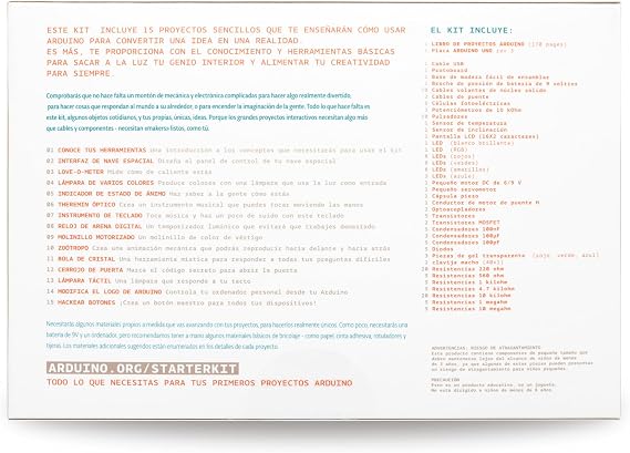 Official Arduino Starter Kit [K030007] - 12 DIY Projects with Spanish Projects Book - Original Kit from Arduino, Italy