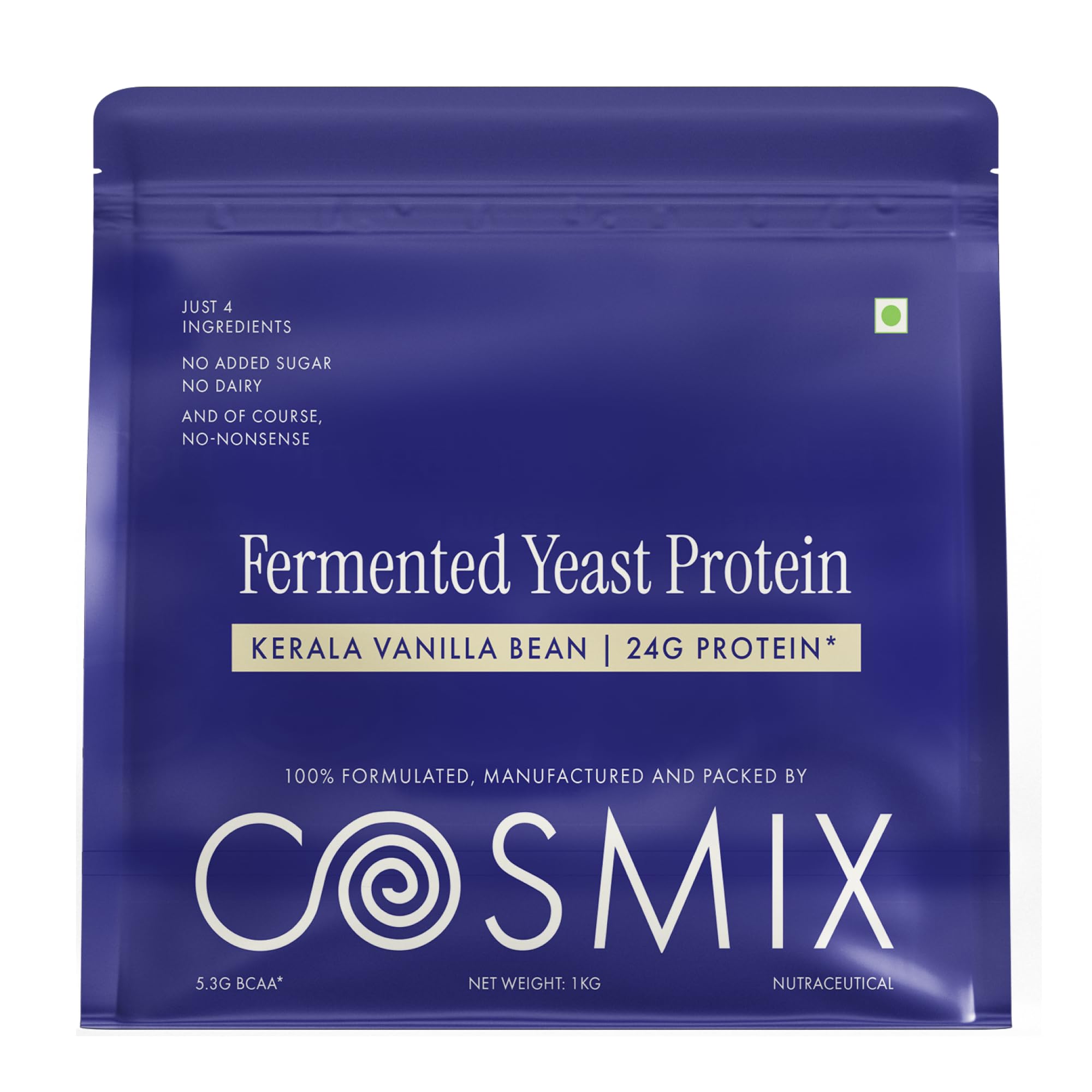 Cosmix Fermented Yeast Protein Powder | 24g Protein | Made with Real Peanut Butter | High Absorption with PDCAAS of 1 | Made In-House | Smooth, Tasty & Gut-Friendly | Peanut Butter Fudge, 38g Sachet — Amazon image 16