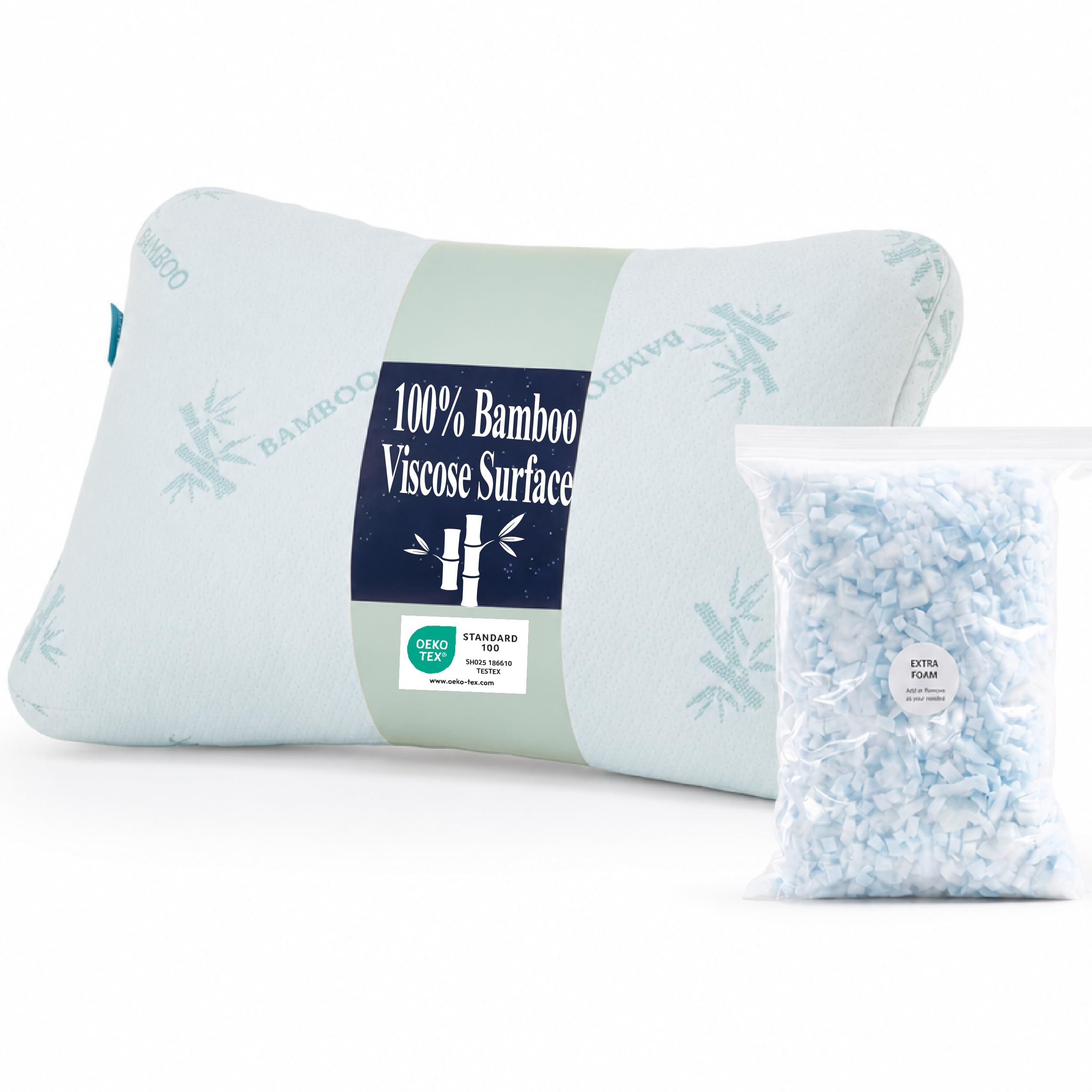 Gusseted Queen Size Bed Pillow 20X30 Cooling Bamboo Viscose Surface