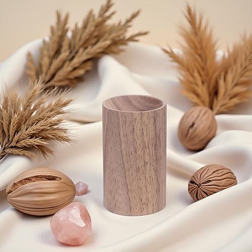 Miniatura 5 de 1 difusor de aceite esencial de madera de nogal marrón, aromaterapia de madera, redondo, para oficina, hogar, coche, difusor para aceites