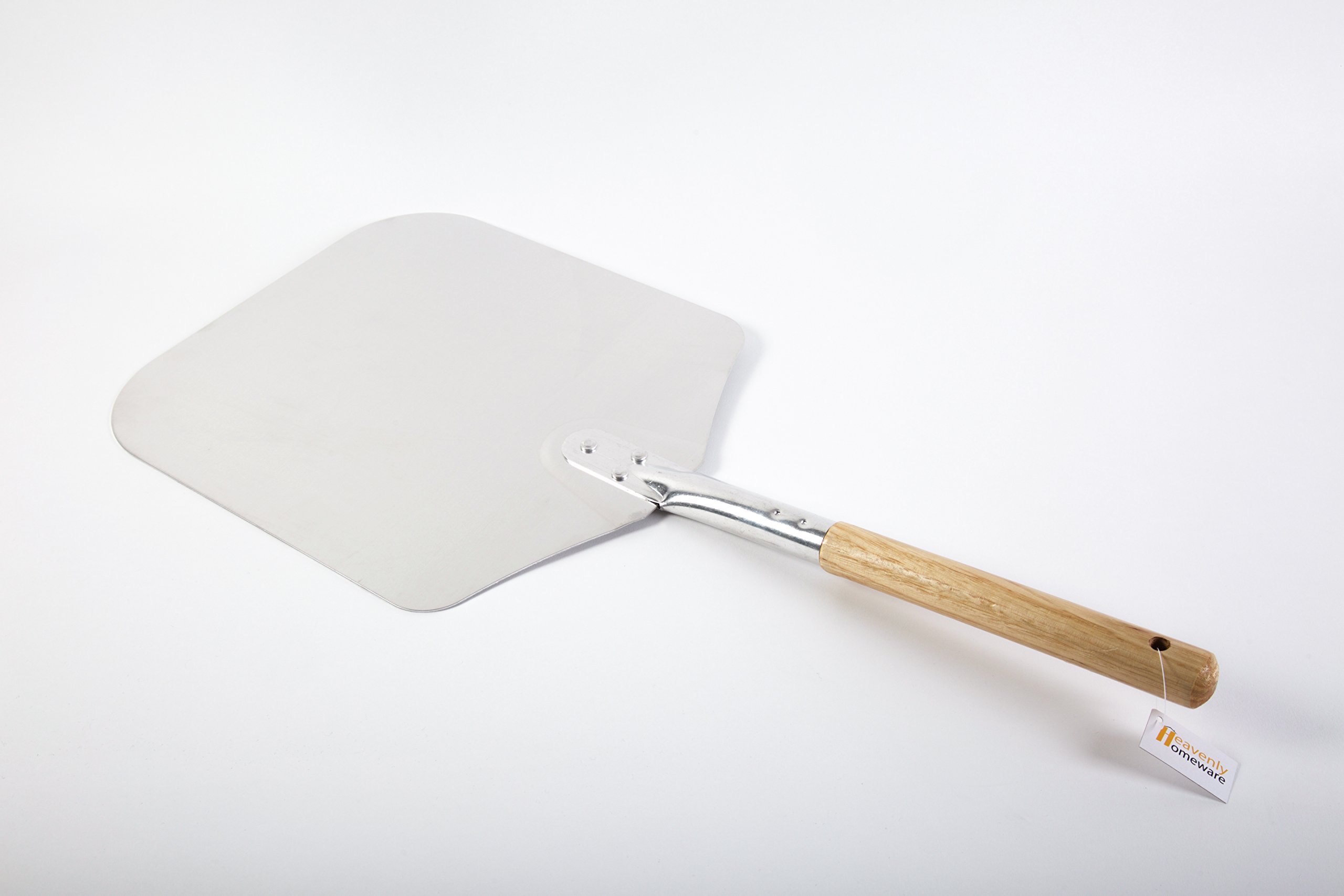 Premium Pizza Peel Paddle by Heavenly Homeware. Paddle 31cmx36cm (12"x14") Overall Length 61cm (24")