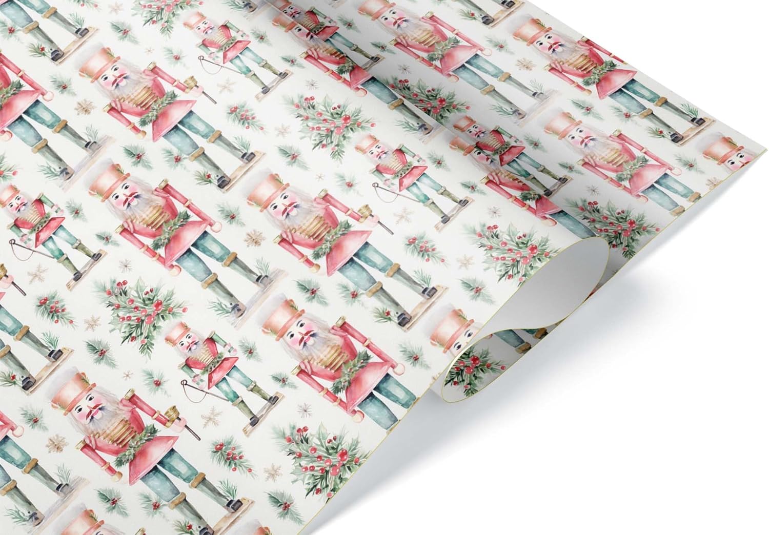 Beautiful Nutcracker Christmas Wrapping Paper, Watercolor