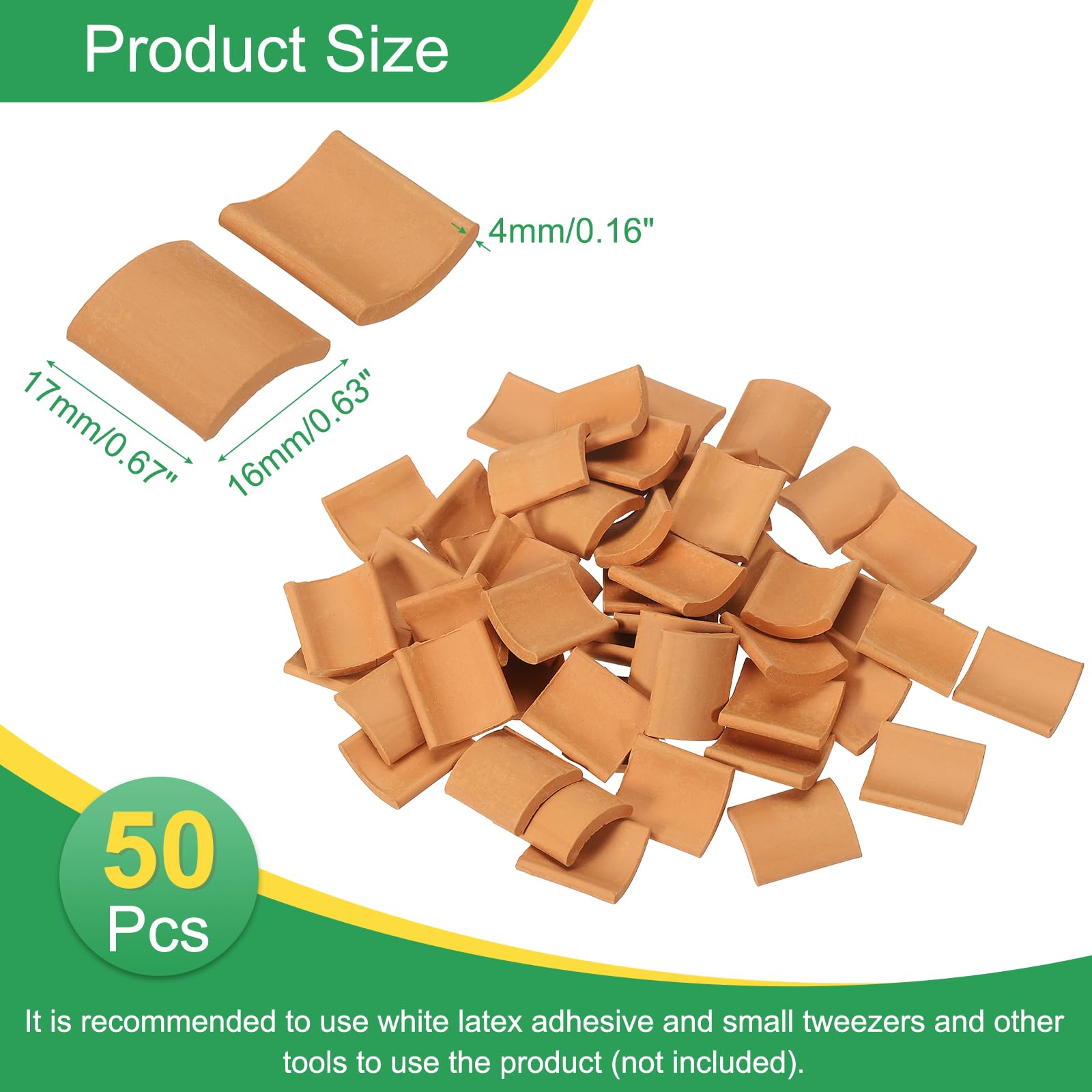 PATIKIL Miniature Roof Tile - Image 2
