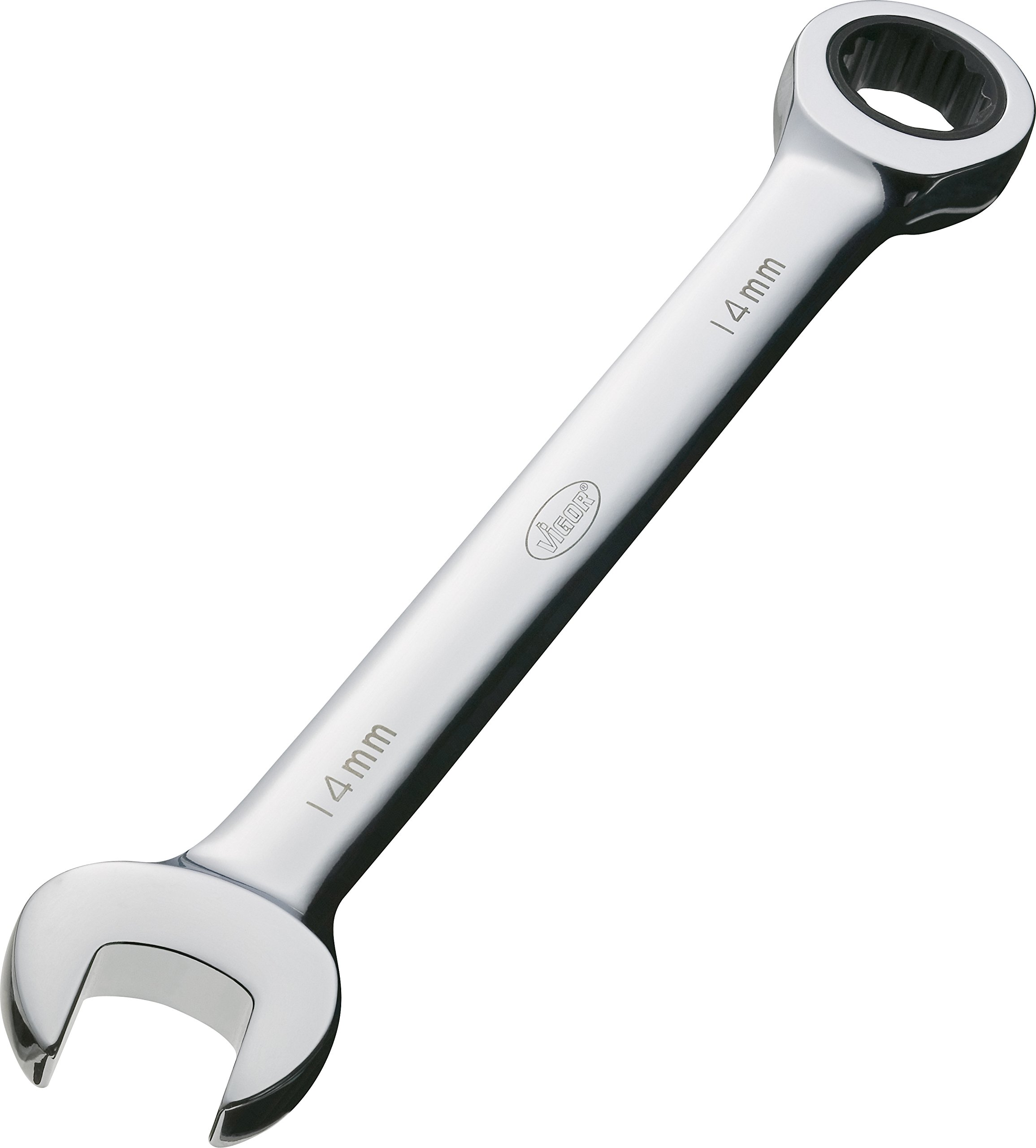 Vigor Zestaw kluczy płasko-oczkowych V1031, 12 sztuk (8-19 mm) w długim stylu