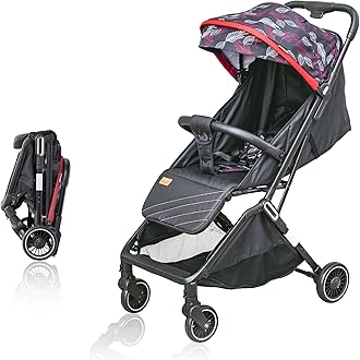 The Moon Brand Pronto Autofold Baby Stroller – Automatic Easy Folding Portable Baby Trolley – Lightweight Baby Travel Gear – MultiReclining Compact Push Chair – 0m+, 018Kg - Feather Black