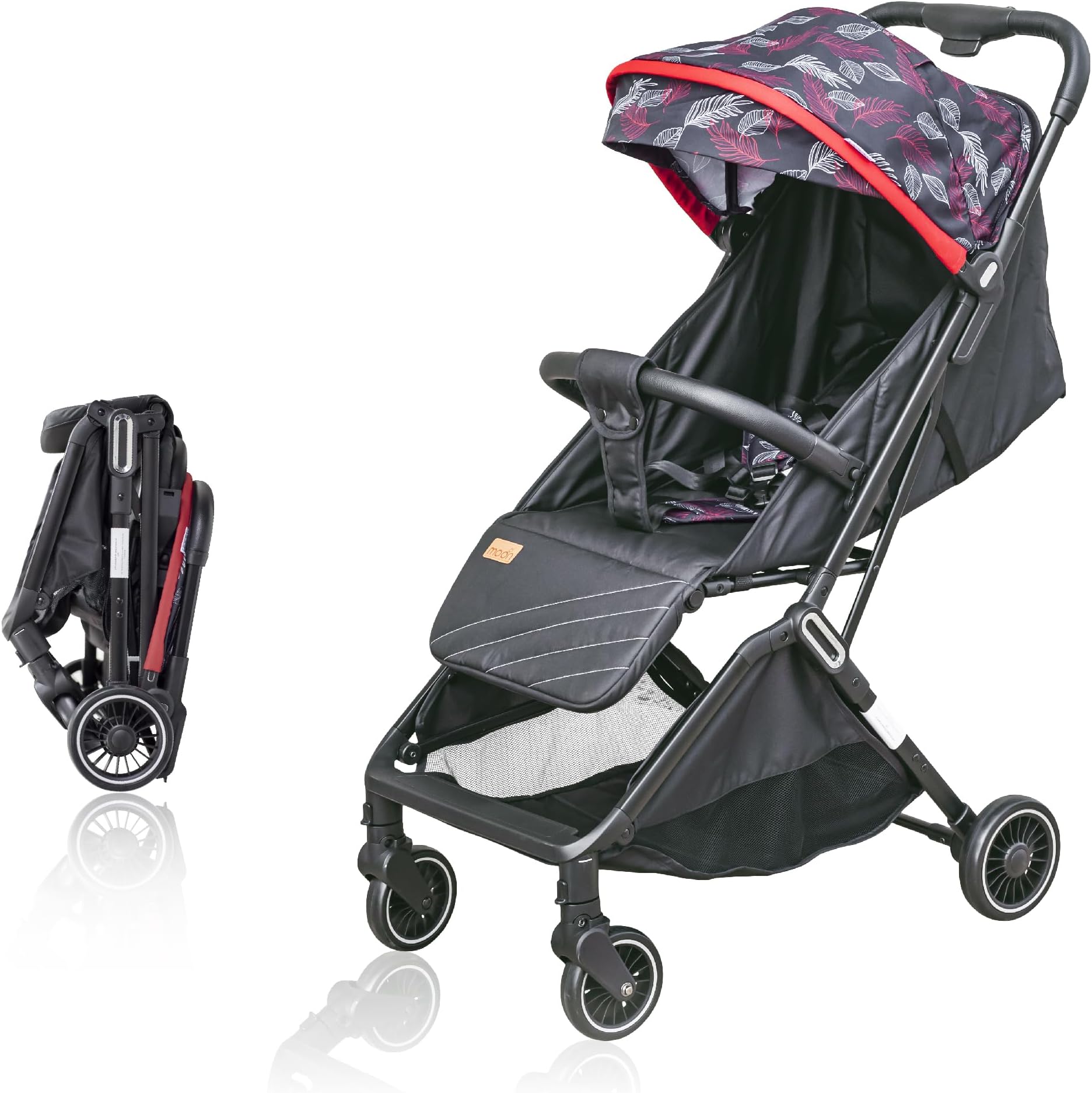 Pronto Autofold Baby Stroller – Automatic Easy Folding Portable Baby Trolley – Lightweight Baby Travel Gear – MultiReclining Compact Push Chair – 0m+, 018Kg - Feather Black