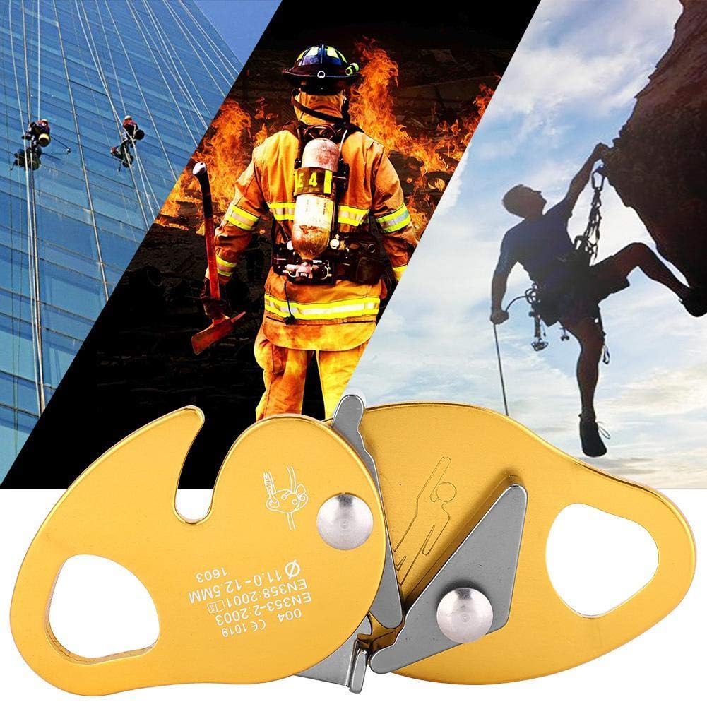 Alomejor Climbing Descender Self-Braking Stop Climbing Rope Grab Stopper for Mountaineering