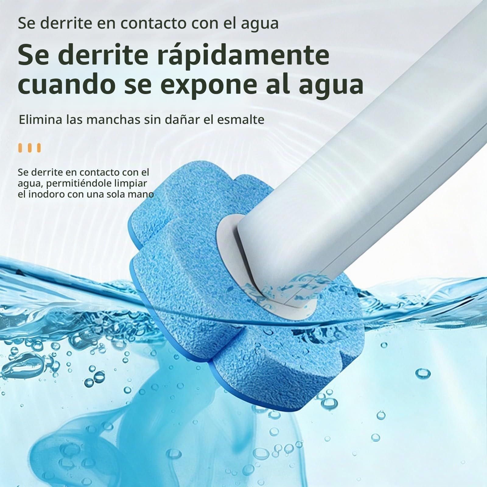 Escobillas de Baño Desechable, 2 Escobillas WC con Soporte de Pared, Escobilla WC Desechable con 24 Cabezales con Limpiador Integrado, Ahorra Espacio, Blanco