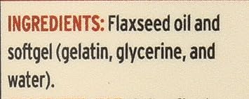 Barlean's Flaxseed Oil Softgels, Omega 3-6-9, 1650mg ALA, Non-GMO, 100ct
