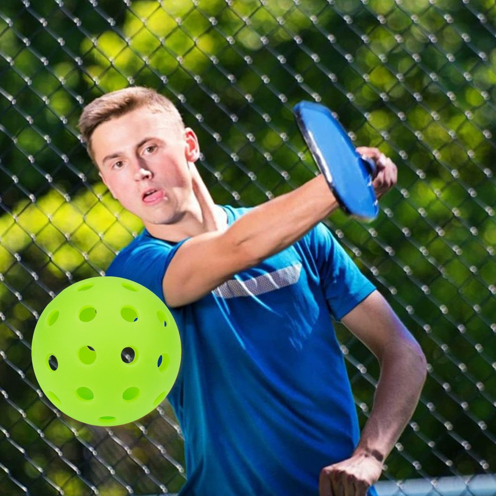 Pickleballs pour jouer en plein air, Pickle Balls en plein air | Balle de racketball Pickle Ball | Balles de cornichon TPE à élevé, balles de cornichon d'extérieur à 40 trous pour l'entraînemen