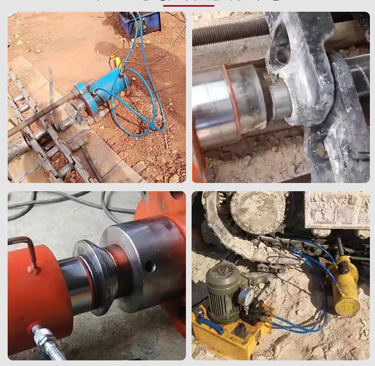100T Hydraulic Crawler Pin Dismantling Machine, Electric Track Pinning and Disassembly Pressing Tool, Excavator Sleeve Chain Maintenance Press, 1500W Motor, 16L Oil Tank