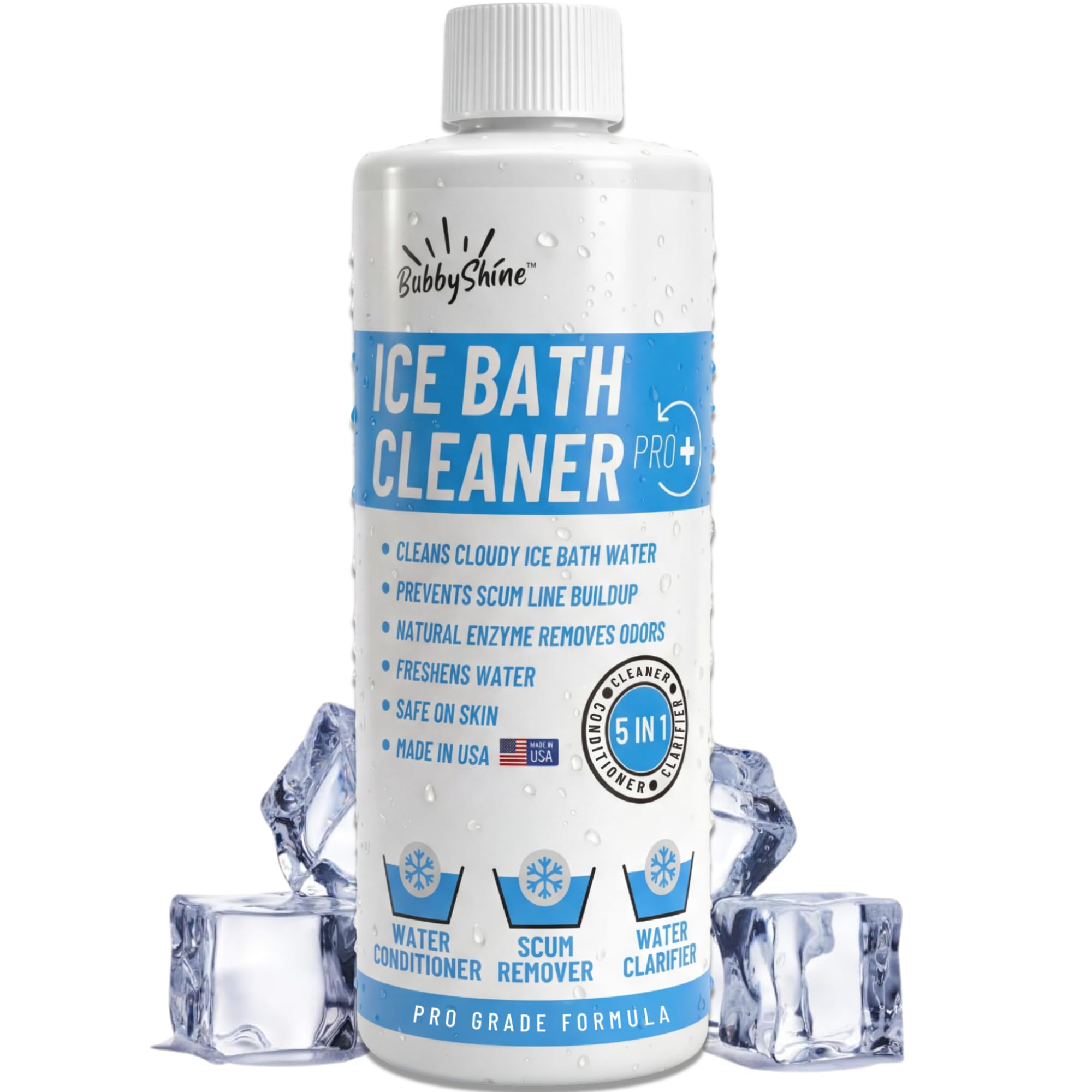 5in1 Weekly Cold Plunge Water Treatment - Cold Plunge Cleaner, Ice Bath Cleaner, Water Stabilizer For Cold Plunge Ice Pod, Clarifier Softener, Cold Plunge Accessories, Ice Bath Accessories