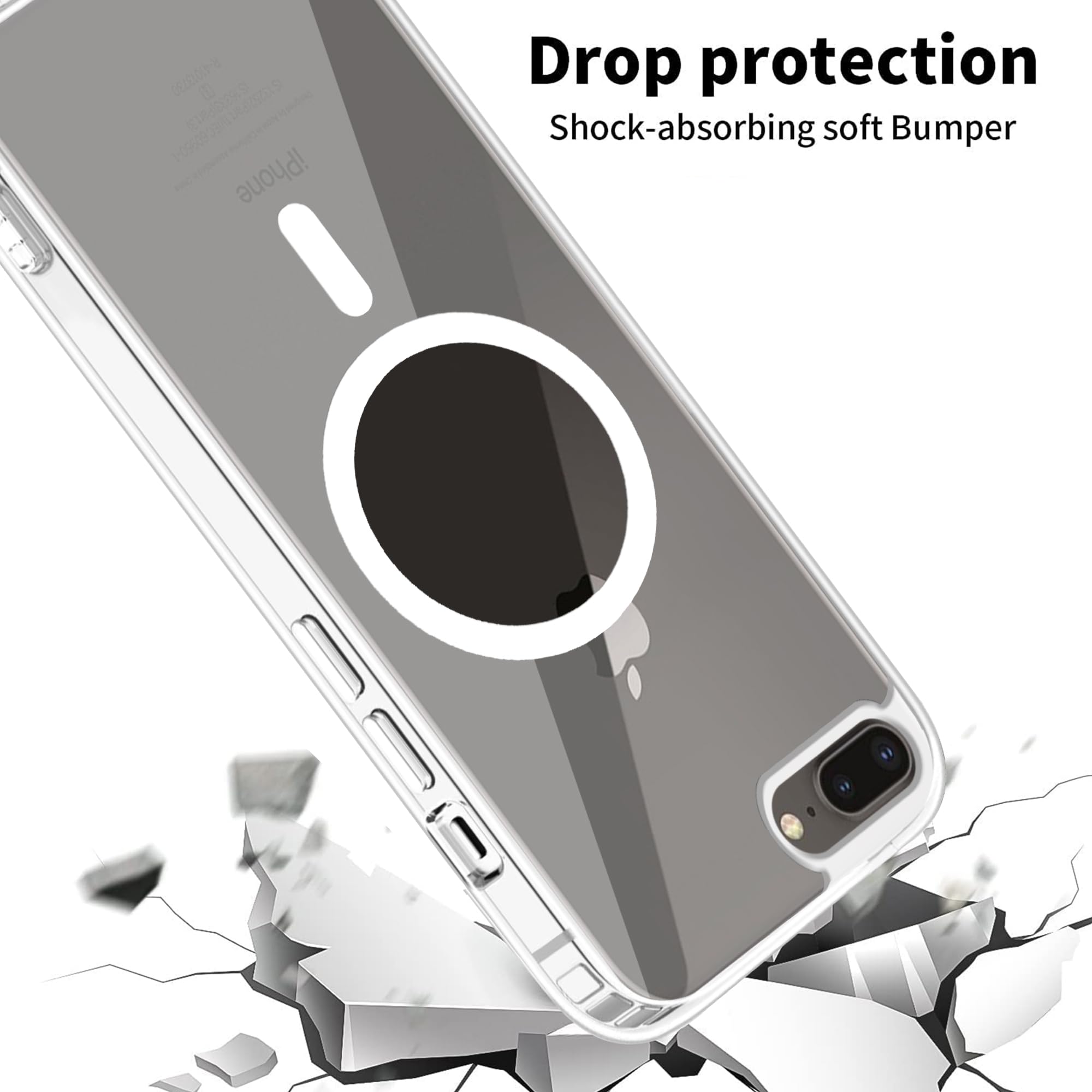amazon basics Clear Magnetic Case Cover for Apple iPhone 8 Plus