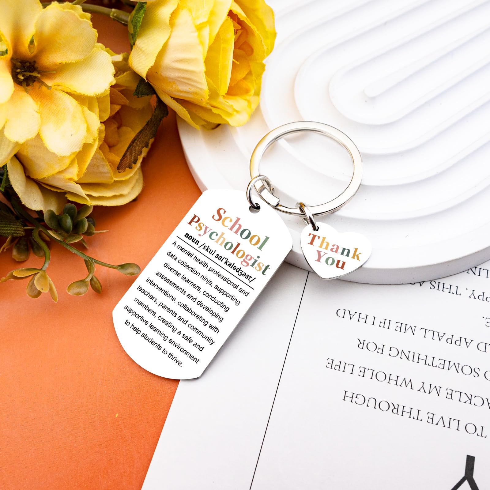 School Psychologist Gifts for Women Men Psychology Keychain Gifts for Counselor Teacher Unique Birthday Christmas Gift for Psychology Majors Cool Stuff School Counselor Gift Ideas