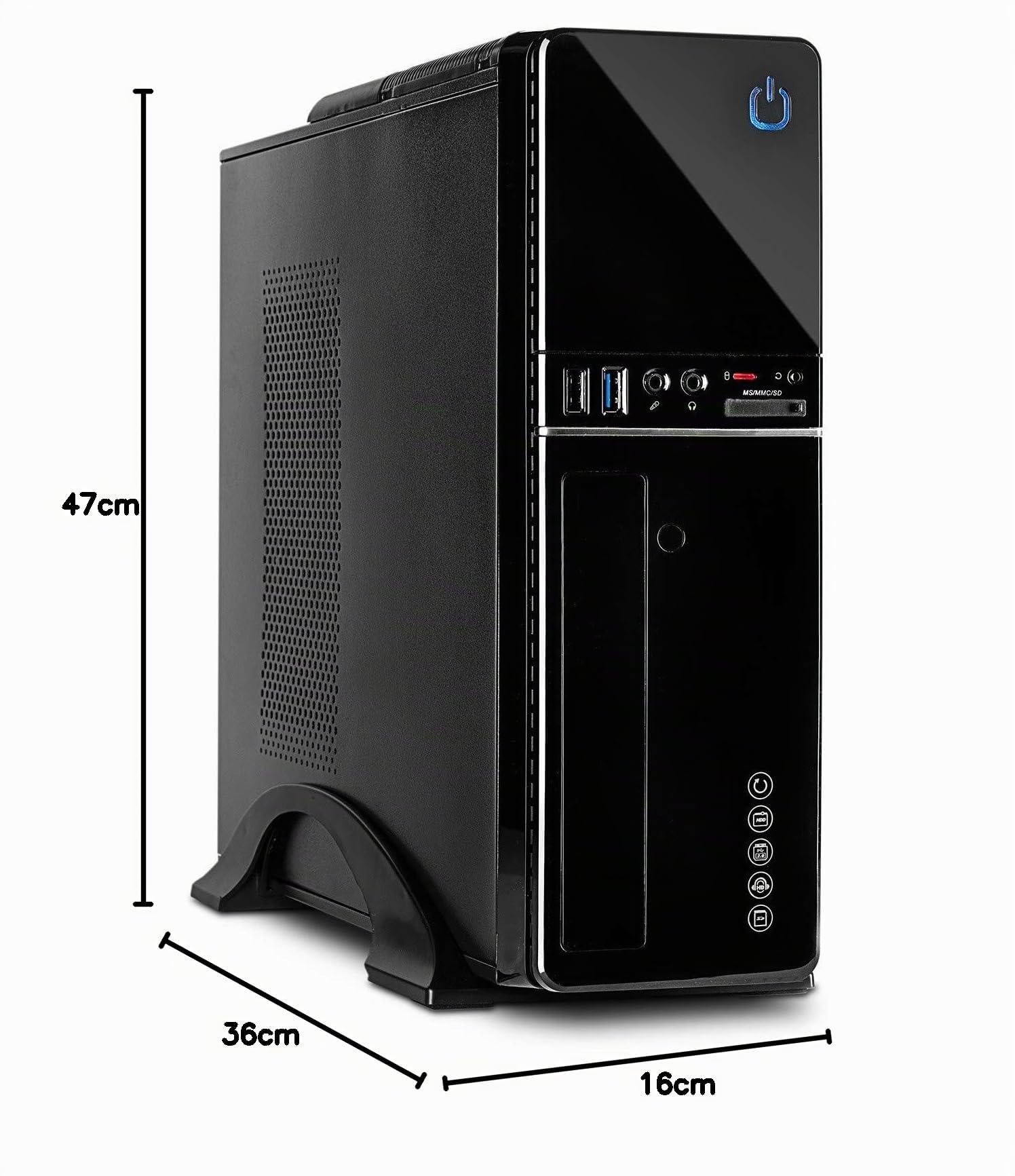 CAJA PC INTER-TECH IT-607 ESCRITORIO NEGRO