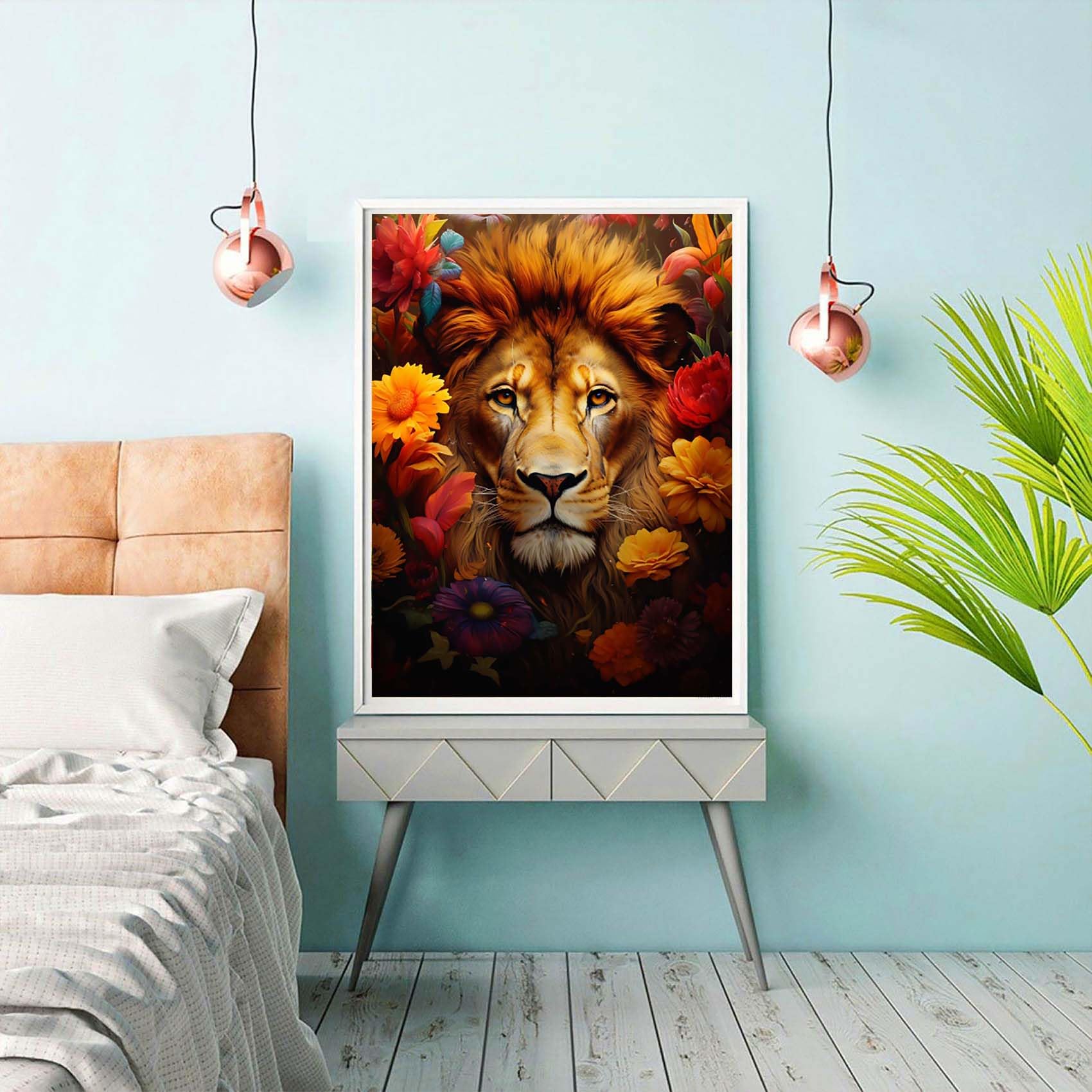 Kit per pittura a mosaico con mucca, per adulti, quadrato, 30,5