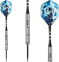 Vista 15 de Fat Cat Predator 80% Tungsten Steel Tip Darts with Storage/Travel Case, 23 Grams