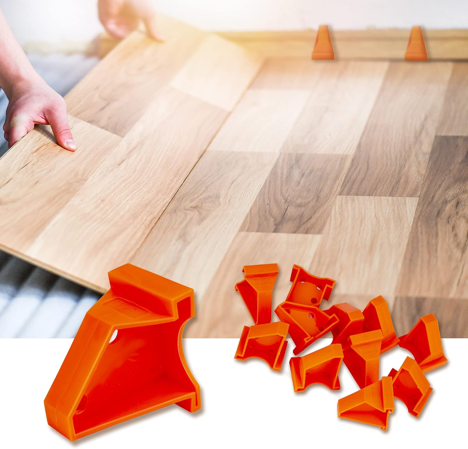 Flooring Spacers, Laminate Wood Flooring Tools Compatible w/Vinyl Plank