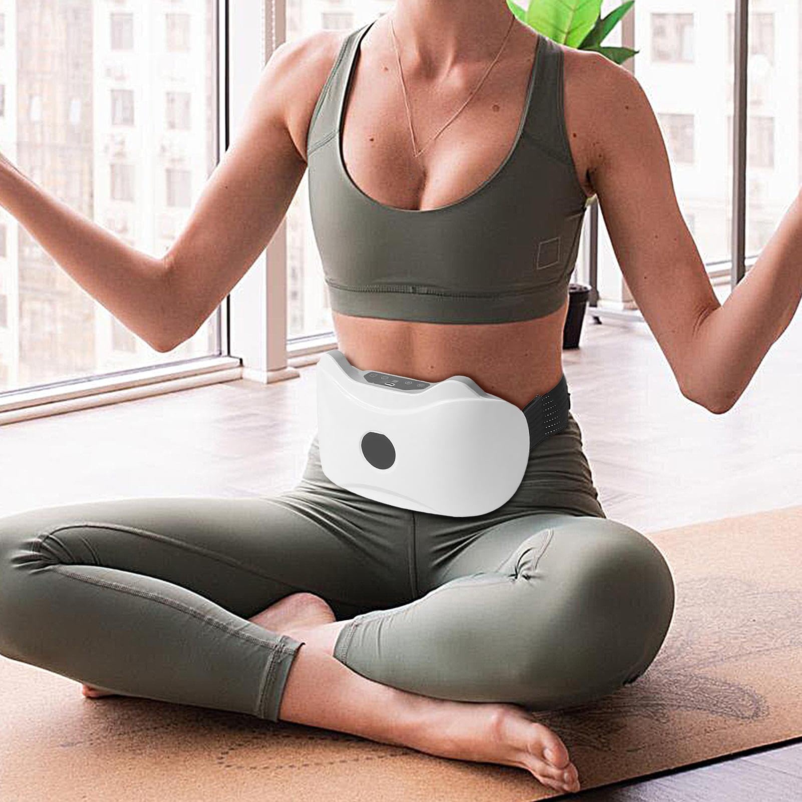 Masajeador Abdominal inalámbrico eléctrico, 3 Modos Cinturón de vibración de Quemador de Grasa inalámbrica de Tejido Profundo para el Peso de la Oficina-pérdida de Peso después del Parto