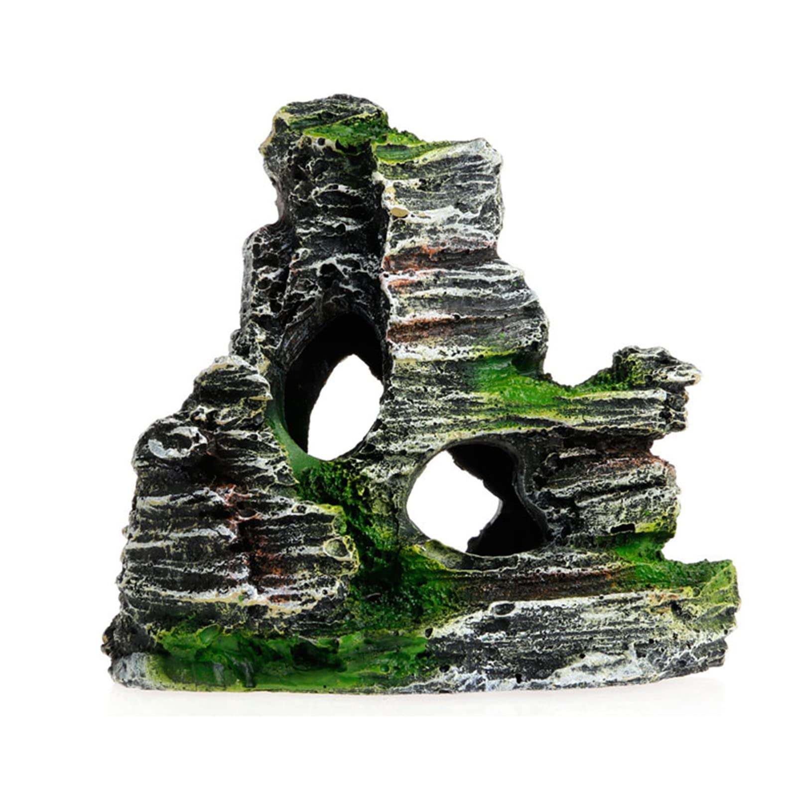 NEWFT Aquarium Rock Stone Cave Fish for Ornament Landscape Artificial Resin Decoration with Realistic Detai