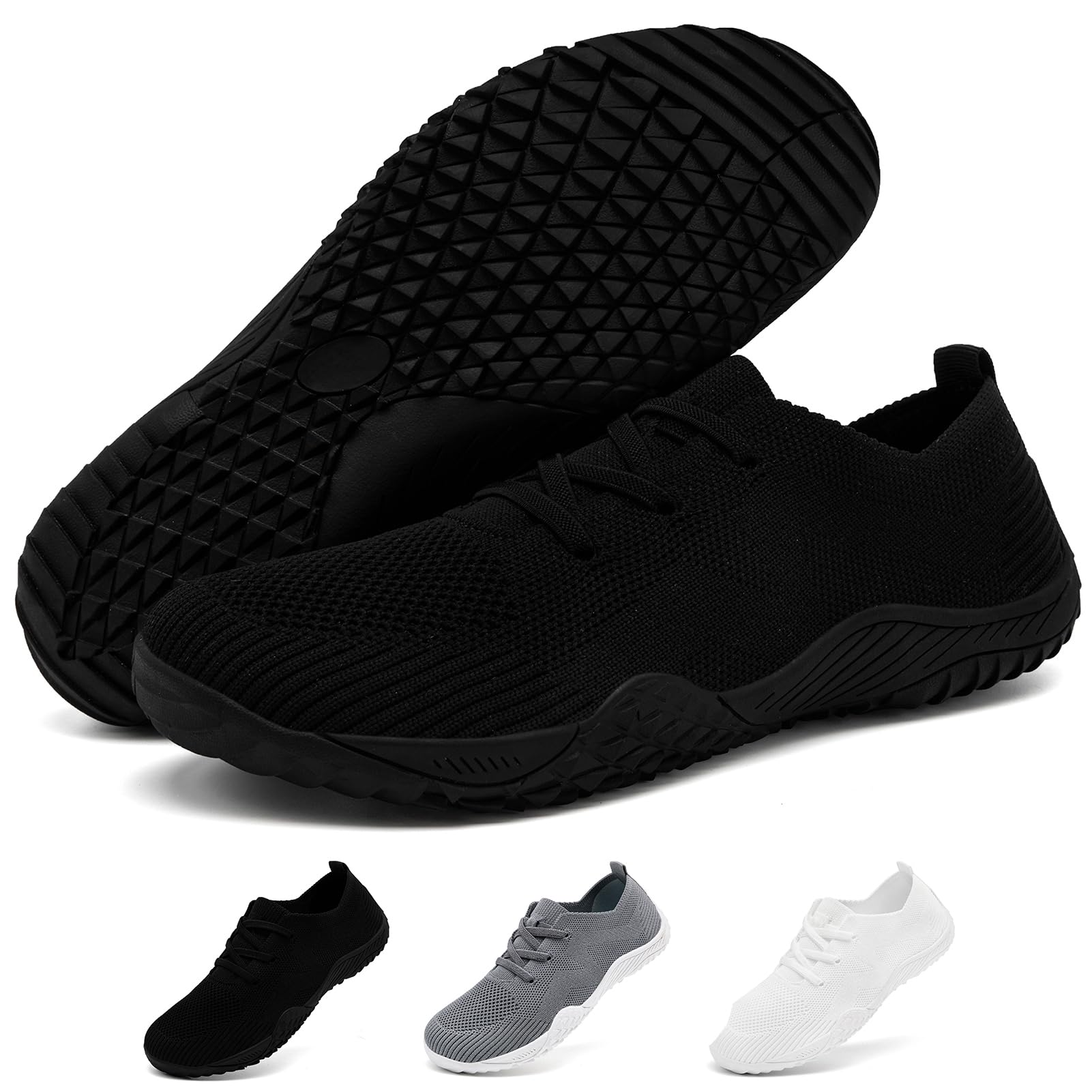 CMZSMM Barfußschuhe Damen Barfuss Schuhe Bequeme Hausschuhe Laufschuhe Sneaker Atmungsaktiv Fitnessschuhe Turnschuhe Wanderschuhe Zero-Drop Solhe Sportschuhe